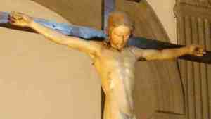 Dettaglio del Crocifisso di Santo Spirito scolpito da Michelangelo